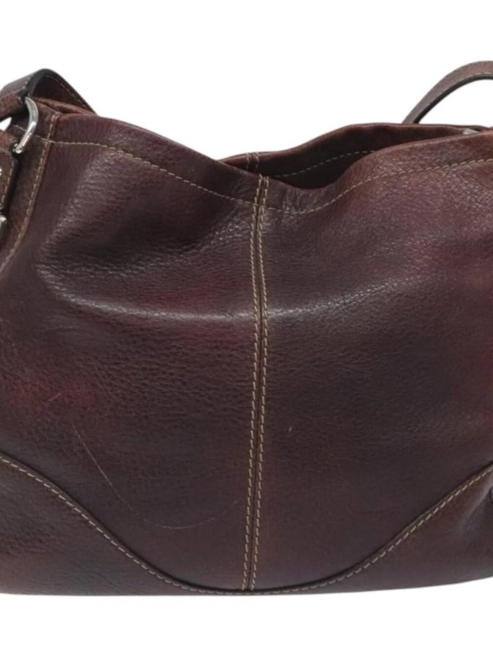 GUCCI Shoulder Bag Leather Brown Silver 247400 - Picture 3 of 16